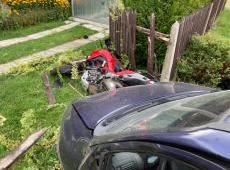Zderzenie motocykla z samochodem osobowym w Wieprzu